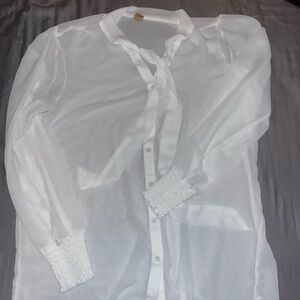 Elegant Sheer White Blouse